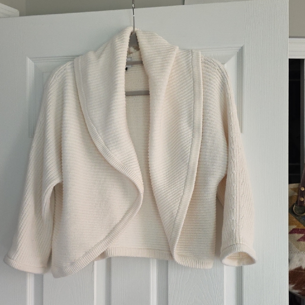 CAbi Cream Half Circle Cardigan
